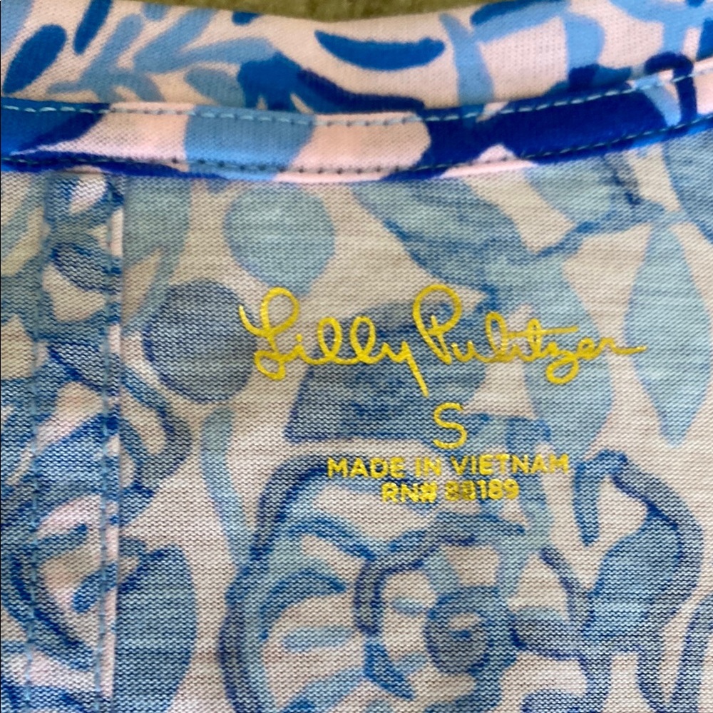 Lilly Pulitzer Blue and Pink Women's Dress, S, NWOT - Picture 2 of 10